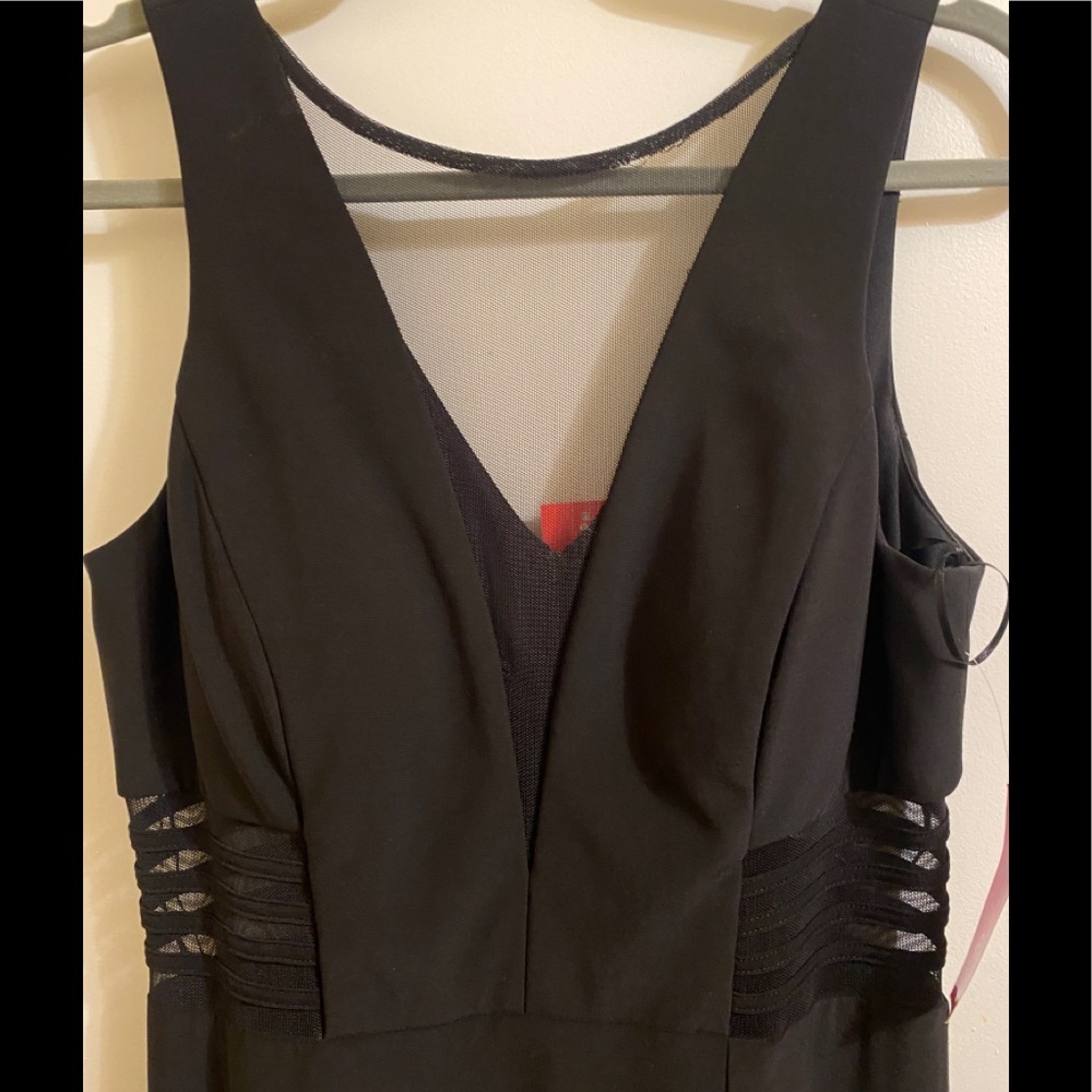 New with Tags! Black Maxi Dress with Mesh Cutouts